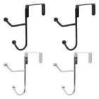 2Pcs Over the Door Hooks Hat Holder Towel Coat Rack Double Hook Hanger Rustproof