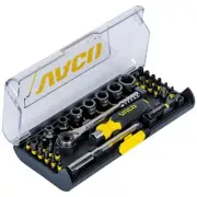 VAC3320 32-Piece SAE Ratcheting Wrench and Socket Set, 1/4-Inch Ratchet, Exte...