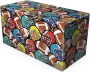 Birthday Wrapping Paper for Boys, Girls, Kids. Football Patterns. Gift Paper for