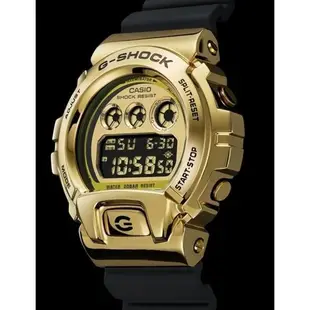 CASIO 卡西歐 G-SHOCK (GM-6900G-9)【台灣原廠公司貨】強悍街頭嘻哈金屬錶-黑金