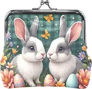 [ODAWA] Purple Galaxy Dragon Coin Purses Mini Change Purse, Easter Rabbits Green, one size, Easter Rabbits Green