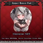 Hololive Sakamata Chloe Dark Girly Outfit Celebration - Oppai Mousepad