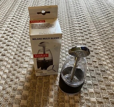 new BODUM Milano Multi Slicer for Garlic Chocolate Ginger Nuts discontinued rare