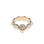 [Alexander Mcqueen] Alexander Mcqueen Skull-motif Pearl Ring 13 GOLD