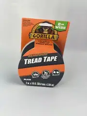 Gorilla Anti-Slip Tread Tape, 2" x 10' Roll, Black