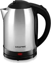 Geepas 1500W Electric Kettle | Safety Lock, Boil Dry Protection & Auto Shut off Feature | Heats up Quickly & Easily | Boiler for Hot Water & Tea, Coffee Maker | 1.8L
