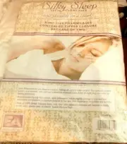 KING SIZE SATIN PILLOWCASES (2) WHITE-NICE & SOFT-GREAT GIFT-COMES IN 3 COLORS X
