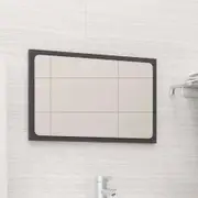 Bathroom Mirror High Gloss Grey 60x1.5x37 cm Chipboard
