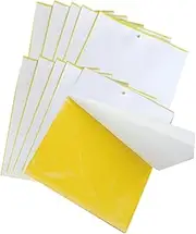 10Pcs Double Sided Sticky Board for Insect Traps Control Yellow Plate Fly Catcher for Aphids Whiteflies Thrips and More