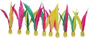 Gogogmee 10pcs Badminton Cricket Ball High Elasticity Three-Hair Paddle Balls Sports Accessories