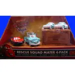 PEGGY6693玩具商舖～PIXAR CARS汽車總動員(REXCUE SQUAD MATER 4-PACK)～特價中