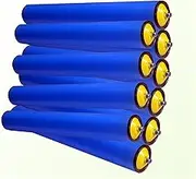 PVC Conveyor Roller, 10 Pack Industrial Factory Powerless Conveyor Rollers Axle Diameter 8mm/ 0.31" 12mm/ 0.47", Rollers Dia 1 1.3 1.6 2 2.4 Inch Roller Conveyor(10 Pack D-63mm/2.5in,L-250MM/9.8in)