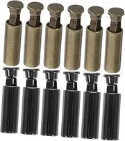 [Baluue] 12 Sets Metal Cord Locks Secure Drawstring Stoppers for Hoodies Sportswear Hats Easy Installation End Caps for Shoelaces and Clothing Accessories Gun