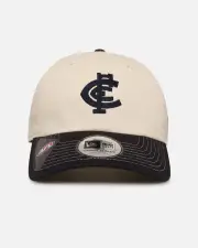 [New Era] New Era Carlton Blues 'Afl 2025 2 Tone' Casual Classic Strapback Chrome White - Size ONE ONE Chrome White