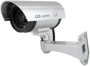 Etopars Silver Fake Dummy Security CCTV Camera Waterproof IR LED Outdoor Indoor Surveillance
