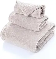 JSEIAJB 3-Piece Locking Edge Coral Velvet Bath Towel Towel Square Towel