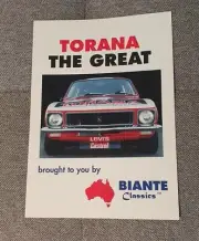 Biante HOLDEN Torana The Great (Peter's 1st Win - The Mighty GTR XU-1) BROCHURE