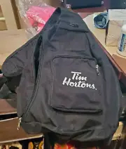 Tim Hortons Cross Body Diagonal Shoulder Sling Backpack Bag black w/white