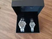 HIS & HERS WRIST WATCHES, QUARTZ MOVEMENTS, HARRAHS PROMOTIONAL