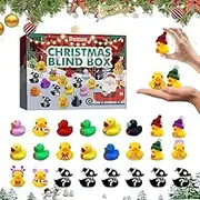 Advent Calendar 2024,Christmas 24 Days Countdown Advent Calendar with 18 Rubber Ducks Fun Toys for Boys, Girls, Kids, Christmas Decoration Party Favor Xmas Gifts