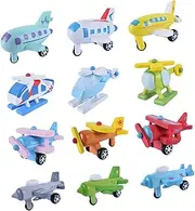 HAWILLOSCH 12Pcs Mini Airplane for Safe Early Education to Enhance Grasp and Direction Control Skills for Imaginative Play and Learning