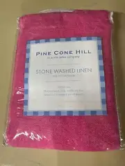 Pine Cone Hill Stone Washed Linen Pillowshaw, Fuchsia