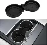 Carwiner Cup Holder for Tesla 2024 Model 3 Highland Center Console Accessories Slot Slip Limit Clip Water Cup Holder Coaster Insert TPE