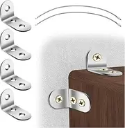 24pcs Furniture Anchors,Baby Proofing Furniture Wall Anchor, Anti Tip Wall Anchor Secure Cabinet, Prevention Furniture Cabinet Anchors for Baby Pet Proofing Safety, Adjustable Child Safety Straps