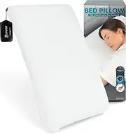 SNUGL Cooling Memory Foam Pillow, Orthopaedic Memory Foam Pillows, Ergonomic Neck Pillow for Side Sleeping, Pillows for Neck and Shoulder Pain (Large White)
