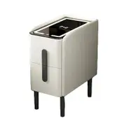 Smart White Bedside Table: Space-Saving & Stylish Storage Solution