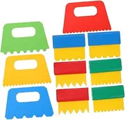 10pcs Plastic Paint Brush Scrapper Small Scrapers Brushes Scraper Tool DIY Scraping Brush DIY Paint Brush Pigment Draw Scraper Scraping Brush for Kindergarten Line Paint Scraper