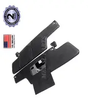 1969-1976 NEW PAIR OF BLACK SUN VISOR WITH MIRROR & BRACKET FOR PORSCHE 914 LHD