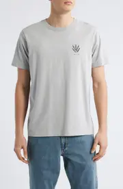 rag & bone Dagger Embroidered Cotton Graphic T-Shirt in Washed Light Grey at Nordstrom, Size Medium