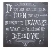 If You Are Reading This Halloween Decoration Sign Shelf Sitter Wall Art 5" x 5"