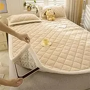 Floor Mattress，Fluffy Floor Futon Mattress, Tatami Mat Sleeping Pad,Foldable/Portable Kids Adults Sleeping Mats for Guest Room(Beige,180x200cm)