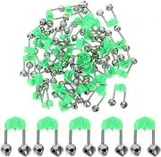 NAMOARLY 46pcs Bass Fishing Rod Bells Sea Fishing Alert Bells Abs Material for Boys and Girls and Beginners