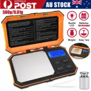 500g/0.01g Mini High Precision Electronic Jewellery Digital Milligram Scales AU