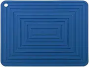 Heat Resistant Dish Drying Mat Waterproof Hot Pot Holder Dish Draining Mat , Navy blue , 29x23x0.35cm