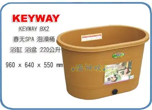 =海神坊=『免運/自載/滿額優惠』台灣製 KEYWAY BX2 春天SPA泡澡桶大人兒童浴缸浴盆夏天消暑冬天泡湯220L