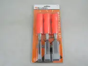 Buck Bros. 3 Piece Wood Chisel Set 40601-New & Factory Sealed