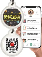 Dog Tags for Pets Silicone QR Code Pet ID Tags for Dogs & Cats Silent Dog