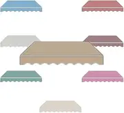 18x10ft Manual Awning Replacement Fabric Cover, 8x7ft Outdoor Retractable Sun Shade Cover Canvas, 12x10ft Waterproof Market Awning Replacement Cloth(Brown,2.5x1.5m/8x5ft)