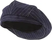 [VALICLUD] Chef Cap Professional Cooking Hat Kitchen Serving Hat Comfortable Blue Stripe