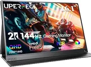 [UPERFECT] Portable Monitor 2K 144Hz 16.1" Portable Gaming Monitor for Laptop 2560x1440P QHD FreeSync HDR Ultra Slim Travel Monitor External Second Screen for Mac PC Phone Switch PS5 with Cover Stand