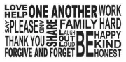 Primitive Stencil**FAMILY RULES**Typography Subway for Signs Large 12"x 24"