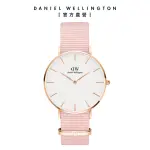 【DANIEL WELLINGTON】DW 手錶 PETITE ROSEWATER 36MM櫻花粉織紋錶-玫瑰金框(DW00100360)