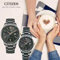 在飛比找momo購物網優惠-【CITIZEN 星辰】PAIR系列 簡約時尚光動能 男女對