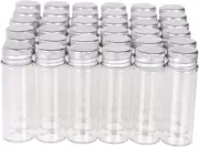 Maxmau 100 Tiny Glass Bottles Clear Small Vials 15Ml Empty Mini Jars with Alumin
