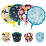 4 Styles Floral Round Foldable Hand Fan Japanese Foldable Fan Style 4Pcs Floral