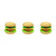 3x Bensons Squish Burger Kids/Childrens Novelty Sensory Squeezy Food Toy 6y+